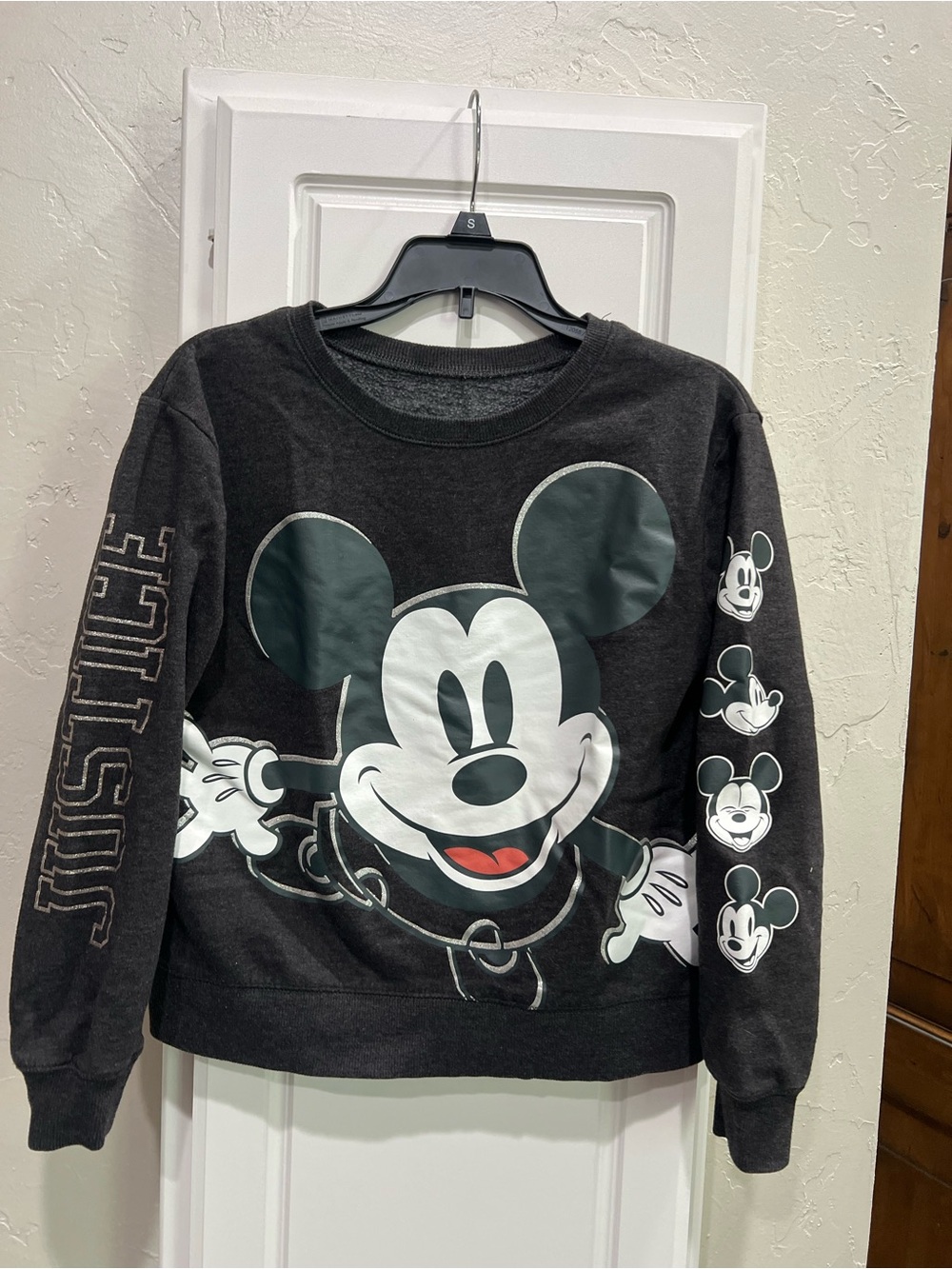 Justice Black Mickey Mouse Pullover Sweatshirt